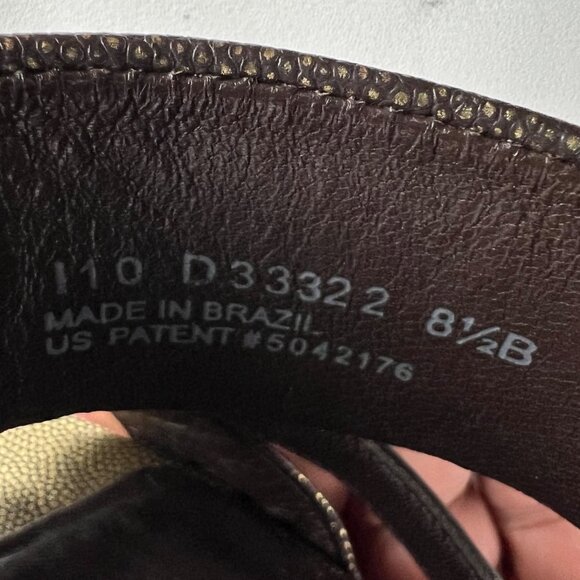 Cole Haan Womens NikeAir Strappy Heeled Sandals Brown Speckled Leather size 8.5B - Picture 13 of 13